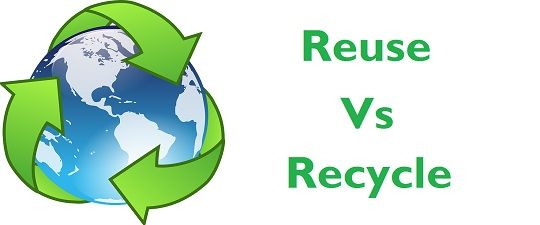 Picture of recycle vs reuse